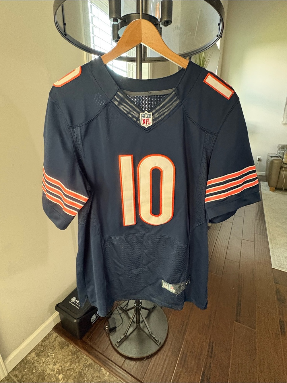NFL Navy Men's Jersey with Orange and White #10